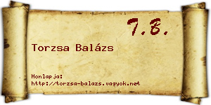 Torzsa Balázs névjegykártya